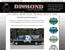 Tablet Screenshot of diamondcarpetcleaning.com